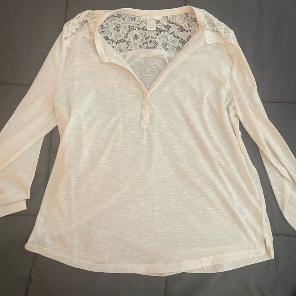 H&M White Cotton Blouse